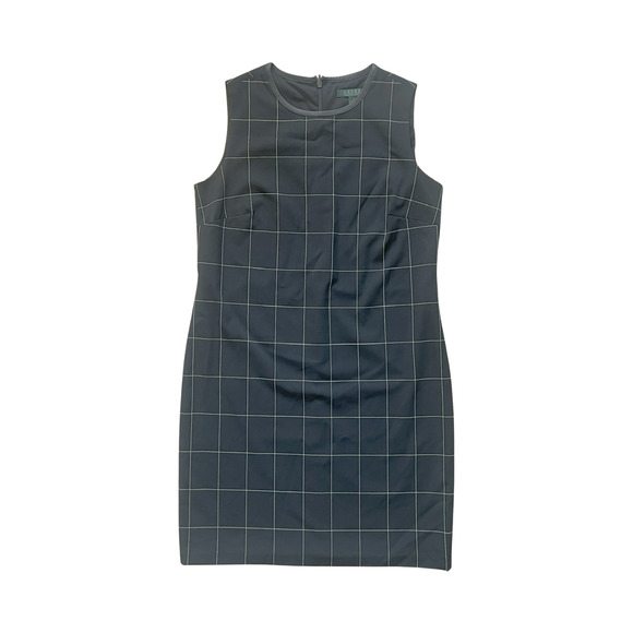 Lauren Ralph Lauren Sheath Dress 4 Plaid Sleeveless Formal Career Work Classic - Picture 1 of 7